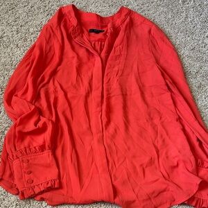 J. Crew Vibrant Red Blouse